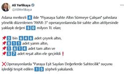 Adana merkezli 4 ilde 'sahte altın' operasyonu: 13 gözaltı