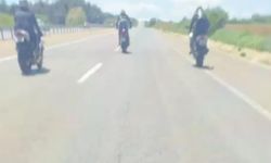 Tekirdağ'da çarpışan motosikletlerin sürücüleri yaralandı; kaza kamerada