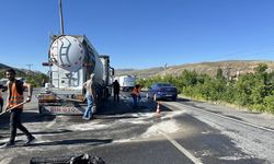 Sivas’ta yakıt yüklü tanker ile otomobil çarpıştı: 1'i ağır, 2 yaralı