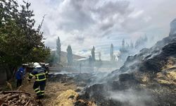 Sivas’ta yangında bin balya saman zarar gördü