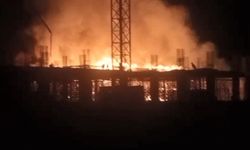 Şırnak’ta yapımı süren hastane inşaatında yangın