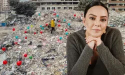 Enkaz bölgesinde ölen çocuklar için balon bağlandı! Ebru Gündeş o görüntüye sessiz kalamadı