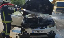 Antalya- Alanya D400 karayolunda araç yangını! Sürücü son anda kurtuldu