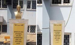 Antalya'da maskeli saldırgan dehşeti! Atatürk büstüne balyozla zarar verdi