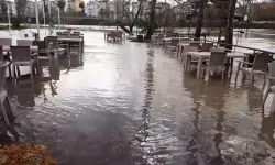 Antalya etkili yağış! Manavgat ırmağı taştı! İşletmeler su altında kaldı