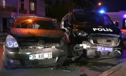 Antalya'da alkollü sürücü polis otosuna çarptı