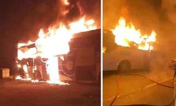 Bartın Antalya seferini yapan yolcu otobüsü alev alev yandı!