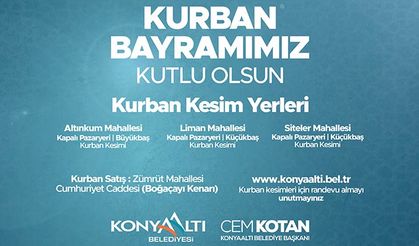 Konyaaltı Belediye Başkanı Cem Kotan Kurban Bayramı mesajı