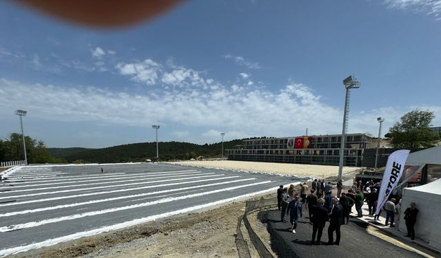 Galatasaray'ın Kemerburgaz Metin Oktay Tesisleri'nde inşaat tam gaz devam ediyor