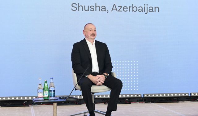 Cumhurbaşkanı Aliyev, Şuşa'daki 2. Küresel Medya Forumuna katıldı