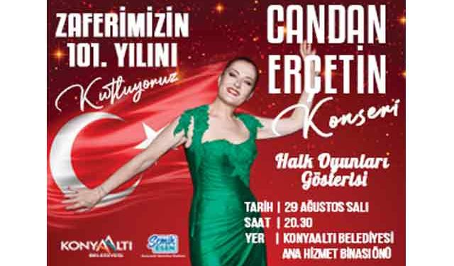 Konyaaltı Belediyesi Candan Erçetin Konseri reklamı