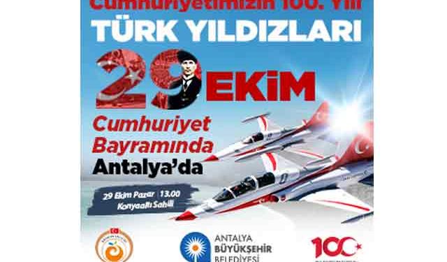 Antalya Büyükşehir Belediyesi Türk Yıldızları reklamı