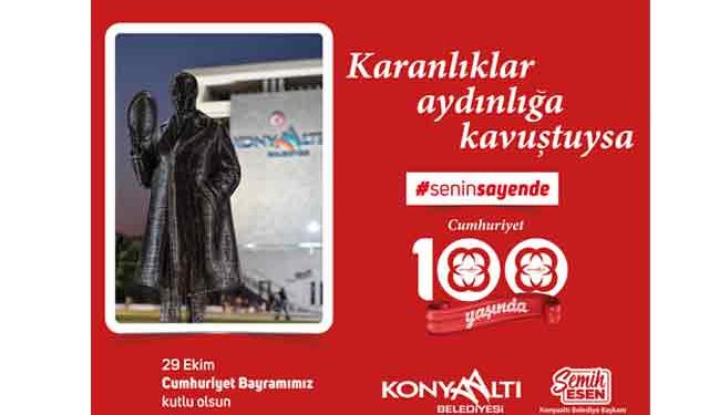 Konyaaltı Belediyesi Cumhuriyet Bayramı reklamı