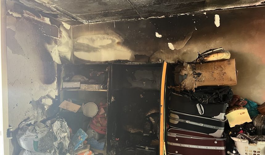Eskişehir’de 3 katlı binanın garajında yangın; 2’nci katta mahsur kalan çift kurtarıldı