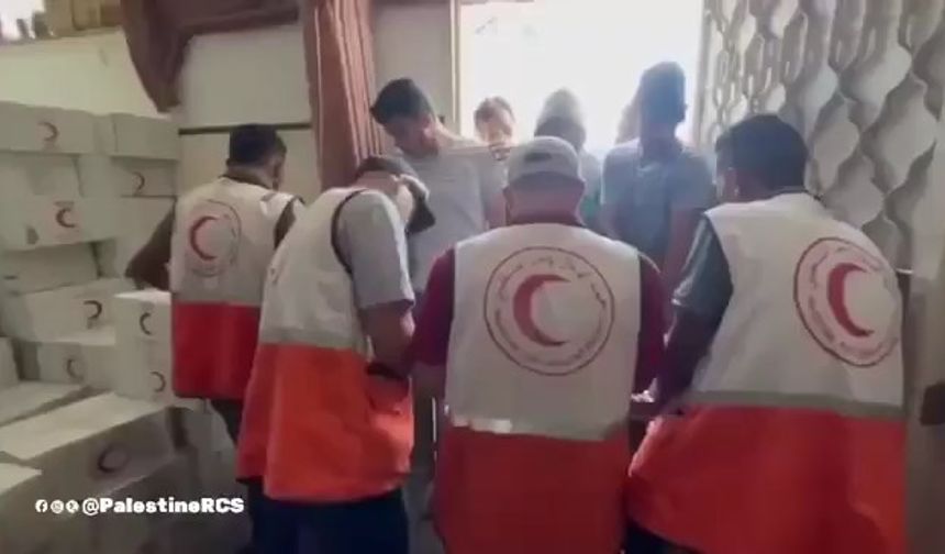 Filistin Kızılayı,Türk Kızılayı desteğiyle Gazzeli 4 bin 116 aileye hijyen kiti dağıttı