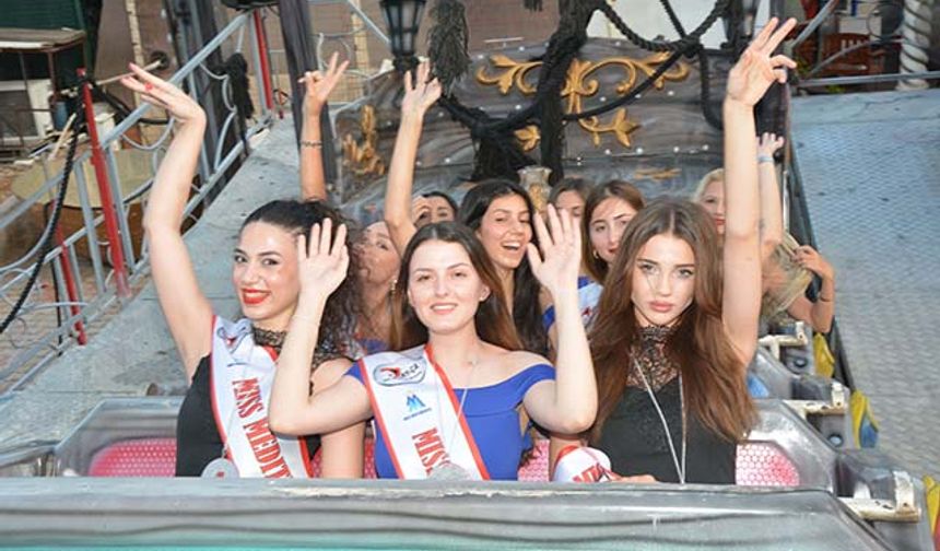 Miss Mediterranean 2024 Kraliçe adayları lunaparkta eğlendi